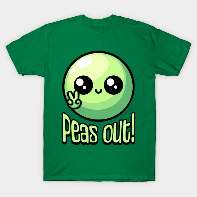 Peas Out! Cute Pea Pun T-Shirt by Cute And Punny